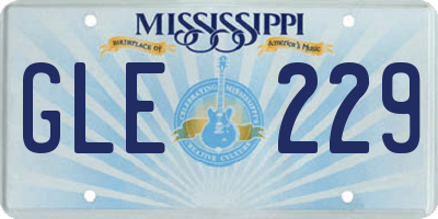 MS license plate GLE229