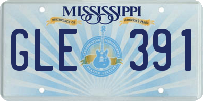 MS license plate GLE391