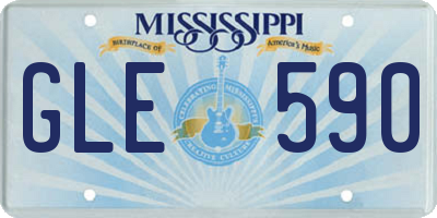MS license plate GLE590