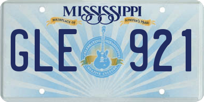 MS license plate GLE921