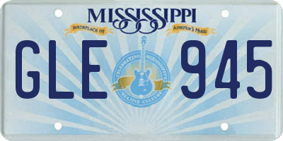 MS license plate GLE945