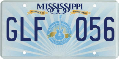 MS license plate GLF056