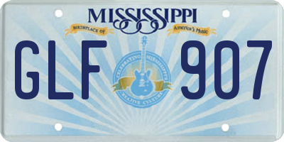 MS license plate GLF907