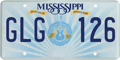 MS license plate GLG126