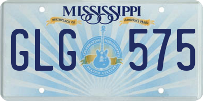 MS license plate GLG575