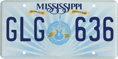 MS license plate GLG636