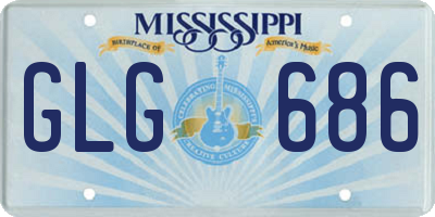 MS license plate GLG686