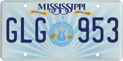 MS license plate GLG953