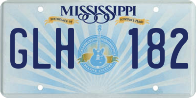 MS license plate GLH182