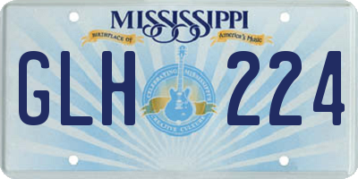 MS license plate GLH224
