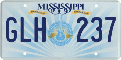 MS license plate GLH237