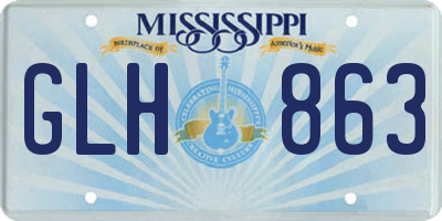 MS license plate GLH863