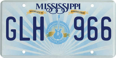 MS license plate GLH966