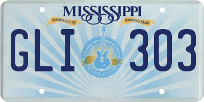 MS license plate GLI303