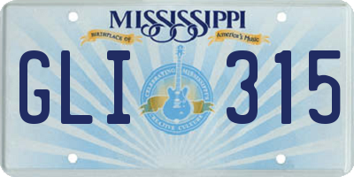 MS license plate GLI315