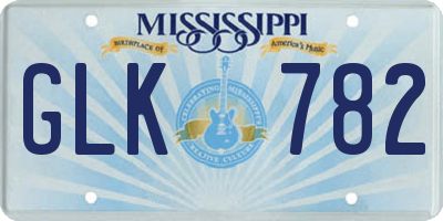 MS license plate GLK782