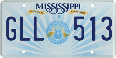 MS license plate GLL513