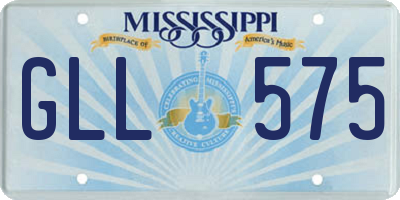 MS license plate GLL575