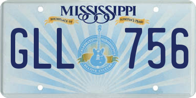 MS license plate GLL756