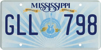 MS license plate GLL798