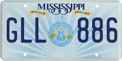 MS license plate GLL886