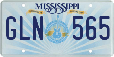 MS license plate GLN565
