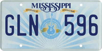 MS license plate GLN596