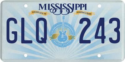 MS license plate GLQ243