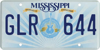 MS license plate GLR644