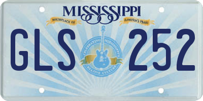 MS license plate GLS252