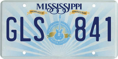 MS license plate GLS841