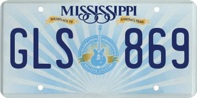 MS license plate GLS869