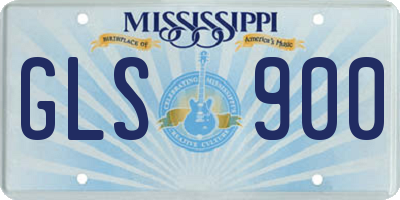 MS license plate GLS900