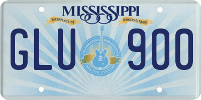 MS license plate GLU900