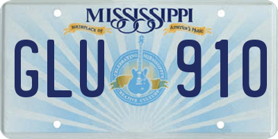MS license plate GLU910