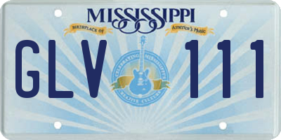 MS license plate GLV111