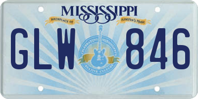 MS license plate GLW846