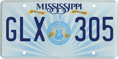 MS license plate GLX305
