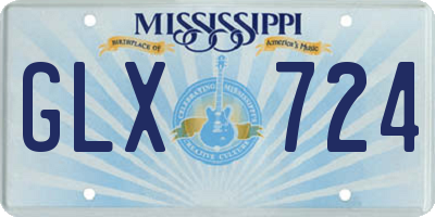 MS license plate GLX724