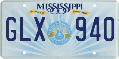 MS license plate GLX940