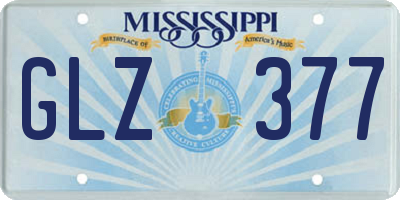 MS license plate GLZ377