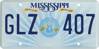 MS license plate GLZ407