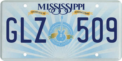 MS license plate GLZ509