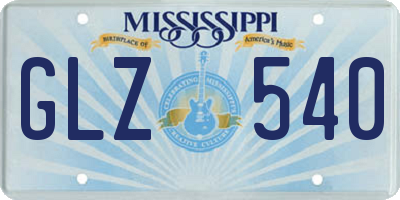 MS license plate GLZ540