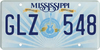 MS license plate GLZ548