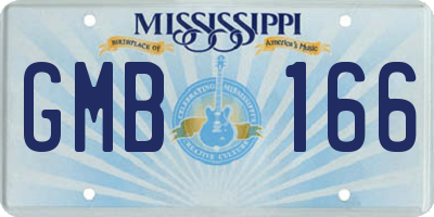MS license plate GMB166