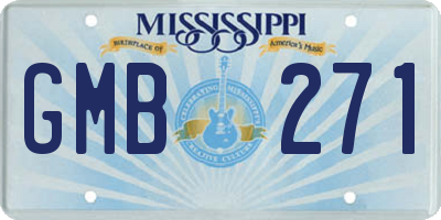 MS license plate GMB271