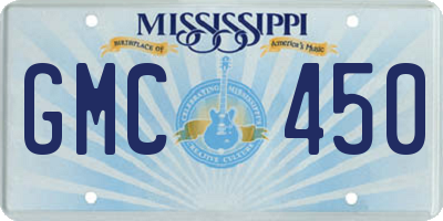 MS license plate GMC450