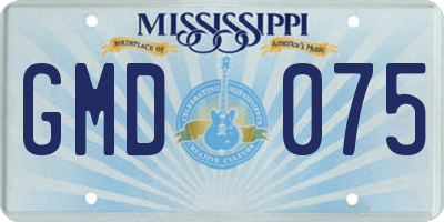 MS license plate GMD075