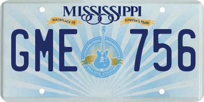 MS license plate GME756